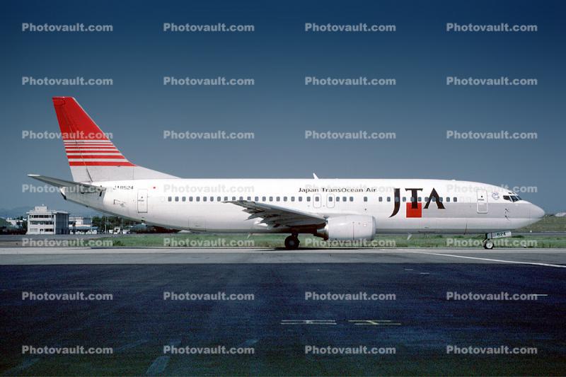 JA8524, JTA, Japan TransOcean Air, Boeing 737-4Q3, 737-400 series, CFM56-3C1, CFM56