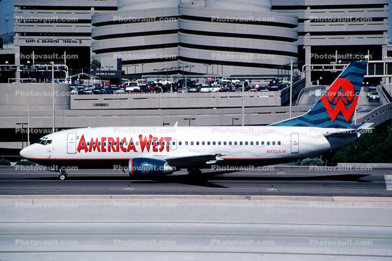 N172AW, Boeing 737-33A, America West Airlines AWE, 737-300 series, CFM56-3B2, CFM56