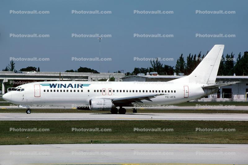 TC-AFA, WinAir, Boeing 737-4Q8, 737-400 series, CFM56-3C1, CFM56