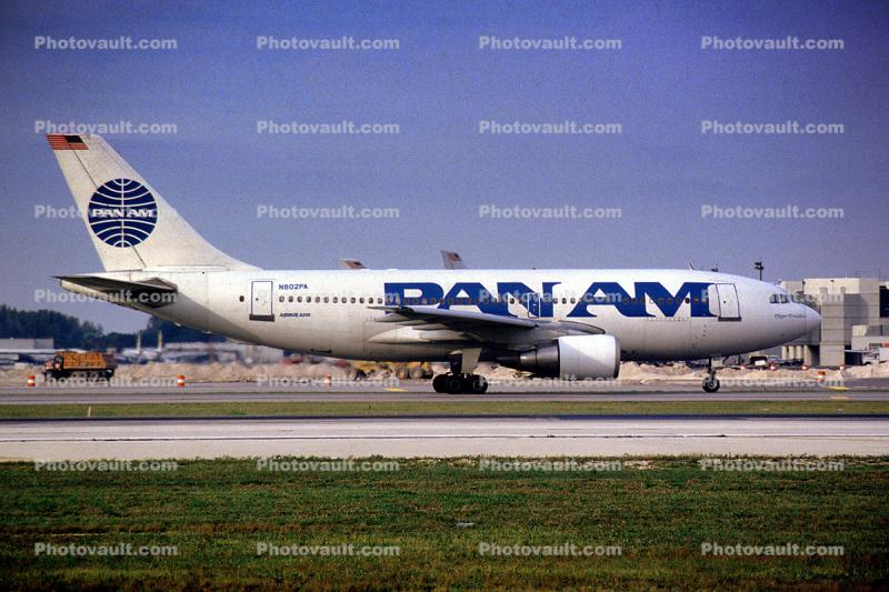 N802PA, Airbus A310-221, Pan Am PAA, A310-200 series, Clipper Frankfurt, JT9D-7R4E, JT9D