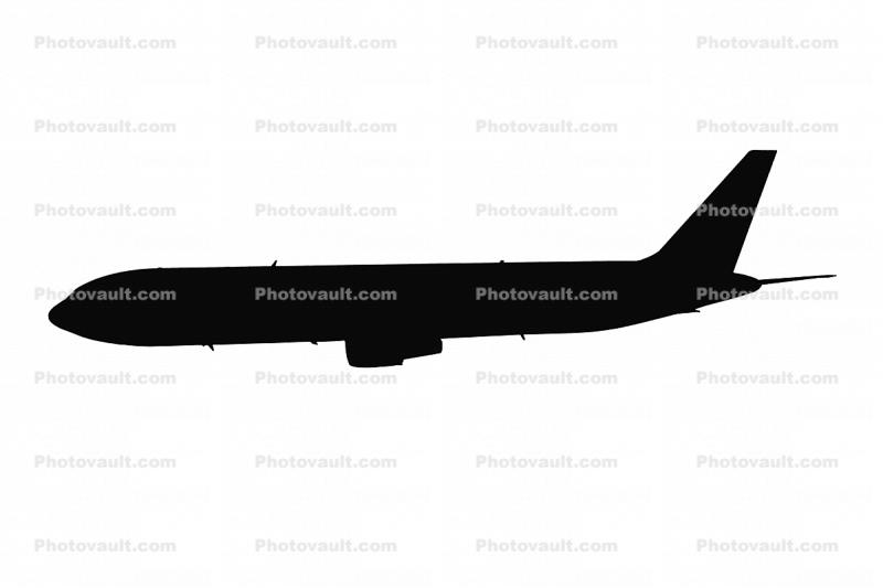Boeing 767-767322ER Silhouette, logo, shape