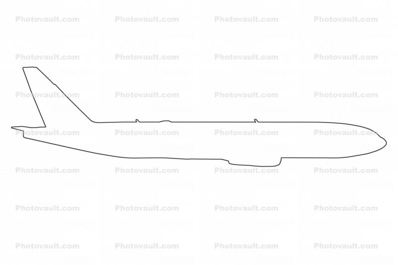 777-223ER Outline, Line Drawing