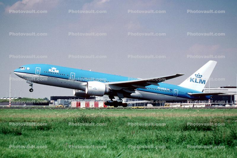 PH-BQG, KLM Airlines, Boeing 777-206/ER, 777-200 series, GE90-94B, GE90