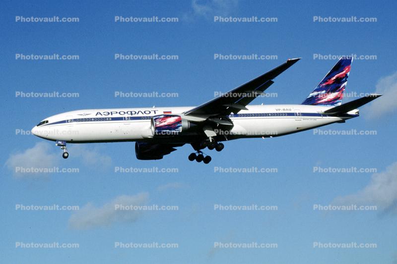 VP-BAU, Boeing 777-2Q8ER, Aeroflot Russian Airlines AFL, 777-200 series, GE90-94B, GE90