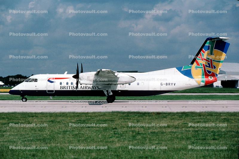 G-BRYV, British Airways BAW, DHC-8 311