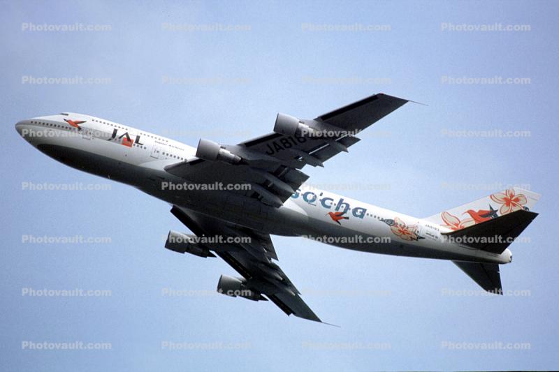 JA8183, Boeing 747-346SR, Japan Airlines JAL, JT9D-7R4G2, JT9D, 747-300 series