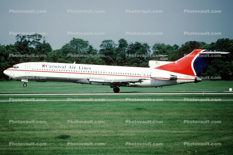 N307AS, Boeing 727-227, Carnival Air Lines, CVG, JT8D, 727-200 series