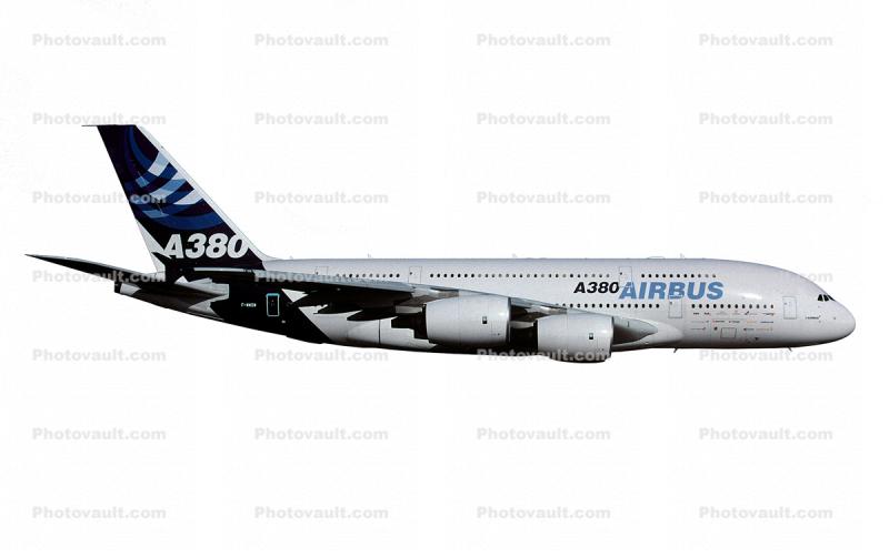 Airbus A380, photo-object, object, cut-out, cutout