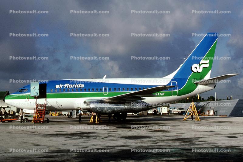 N47AF, Boeing 737-112, Air Florida, 737-100 series