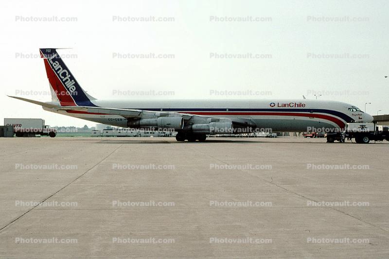CC-CEB, Boeing 707-385C, Lan Chile, JT3D-3B s2, JT3D, 1987, 1980s