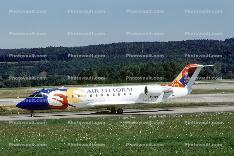F-GPYR, CRJ-100ER, Air Littoral, (Tyrolean Airways), CF34-3A1, CF34