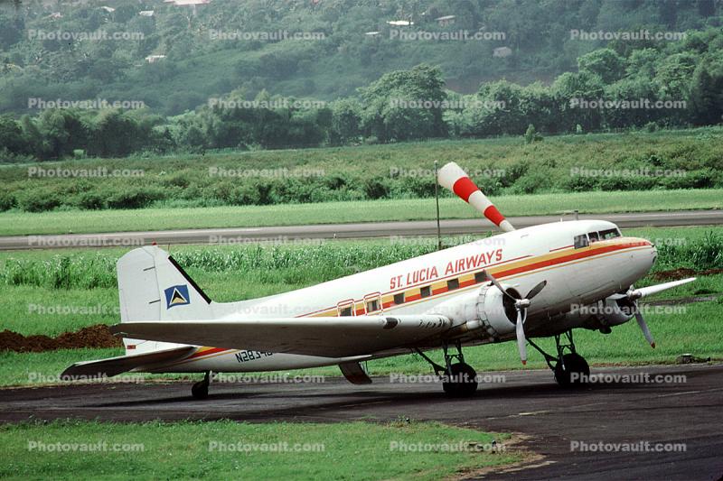 N28346, Douglas C-49J, Saint Lucia Airways, Windsock