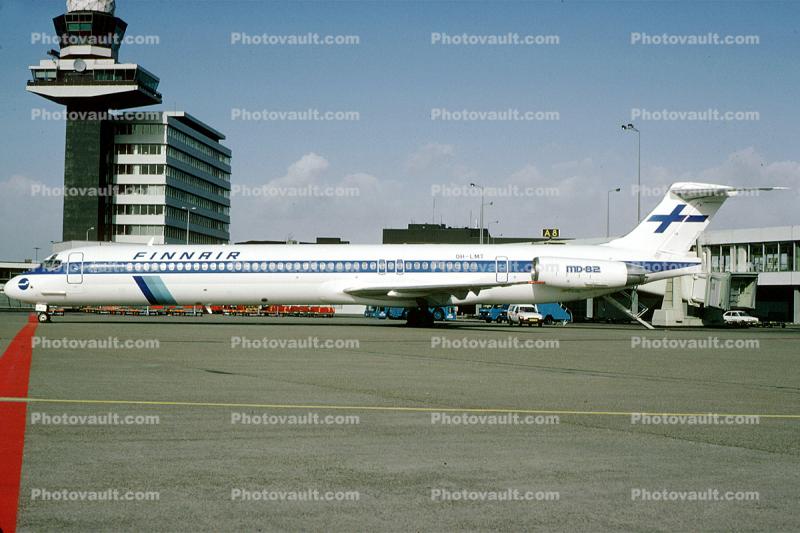 OH-LMT, Finnair, McDonnell Douglas MD-82, Schiphol International Airport, Amsterdam, JT8D-217C, JT8D