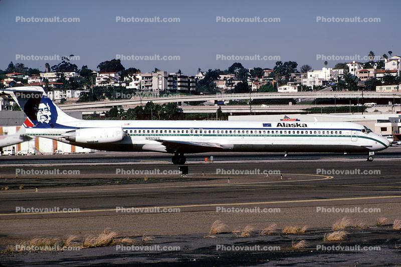 N933AS, McDonnell Douglas MD-83, Alaska Airlines ASA, JT8D, JT8D-217C