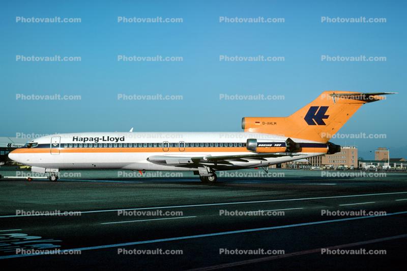 D-AHLM, Hapag Lloyd, Boeing 727-081, JT8D-7A, JT8D