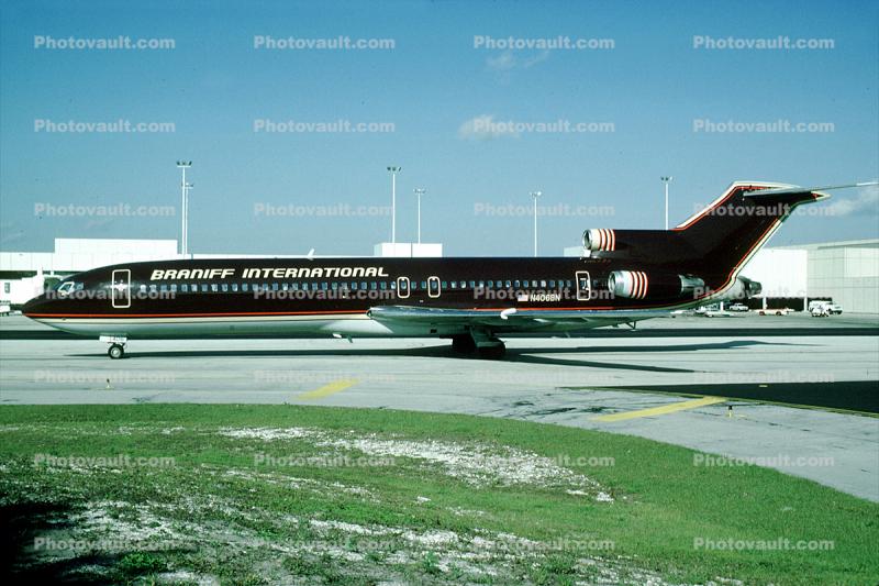 N406BN, Boeing 727-291, Braniff International Airways, JT8D-9A s3, JT8D, 727-200 series