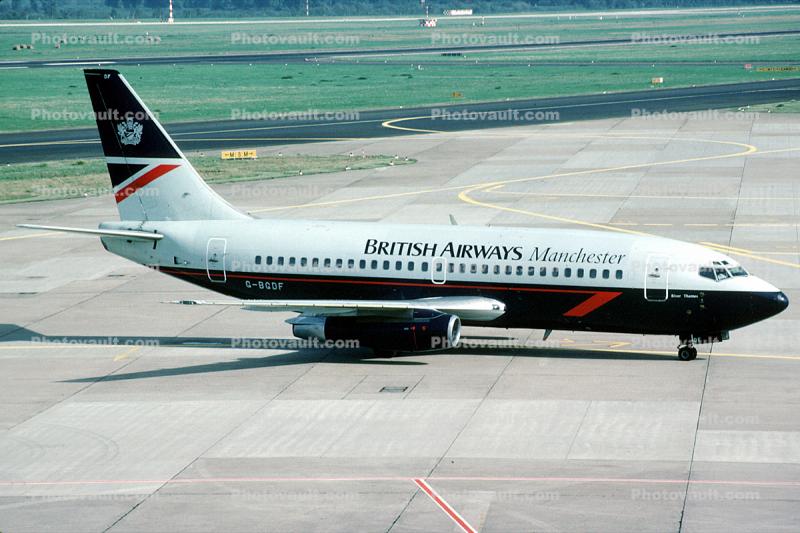 G-BGDF, British Airways BAW, Boeing 737-236, 737-200 series, JT8D-15A, JT8D