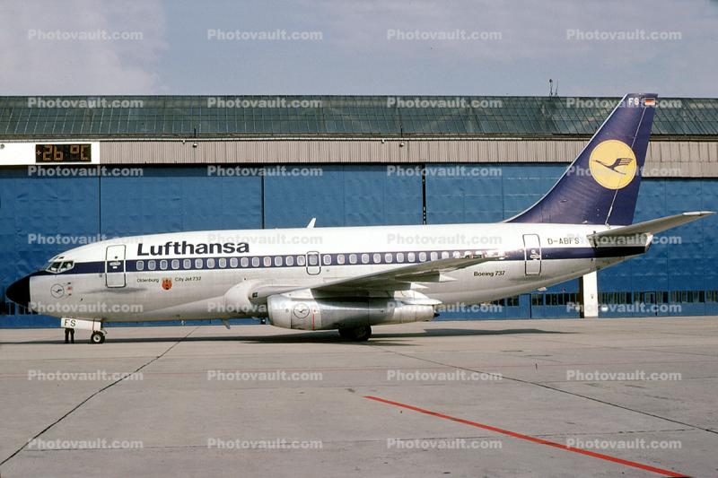D-ABFS, Lufthansa, Boeing 737-230, JT8D-15, JT8D