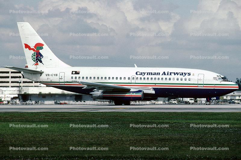 VR-CYB, Boeing 737-242, Caymen Airways, 737-200 series