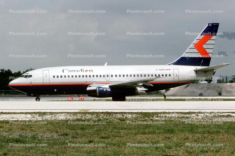 C-GNDS, Boeing 737-2Q8, Canadian Airlines CDN, 737-200 series