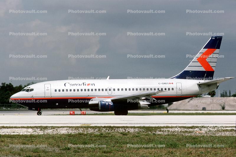 C-GNDS, Boeing 737-2Q8, Canadian Airlines CDN, 737-200 series