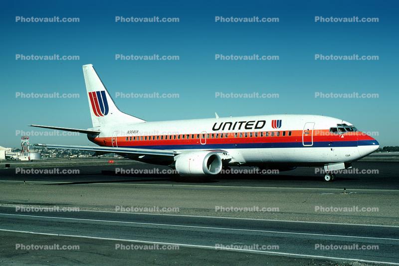 N384UA, Boeing 737-322, United Airlines UAL, 737-300 series, CFM56-3C1, CFM56