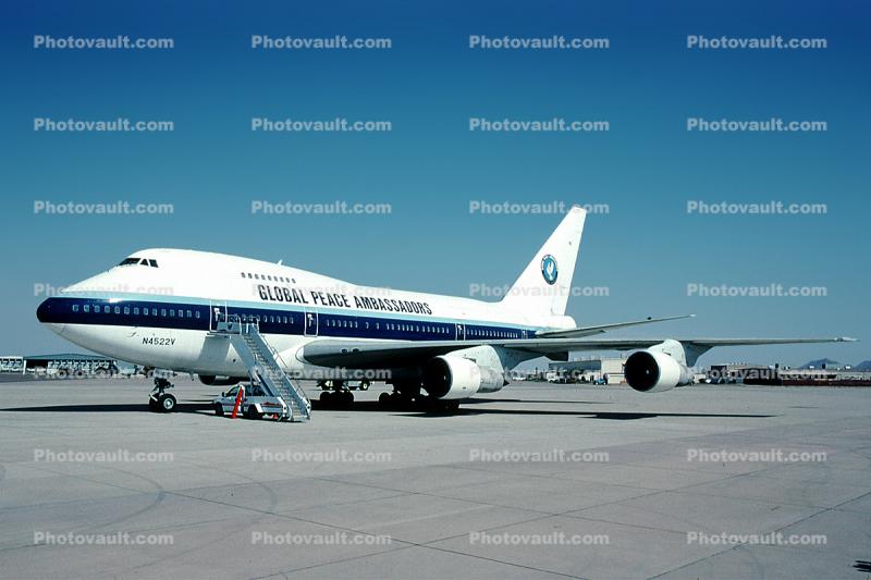 N4522V, Global Peace Ambassadors, Boeing 747SP-09, 747SP, JT9D-7A, JT9D
