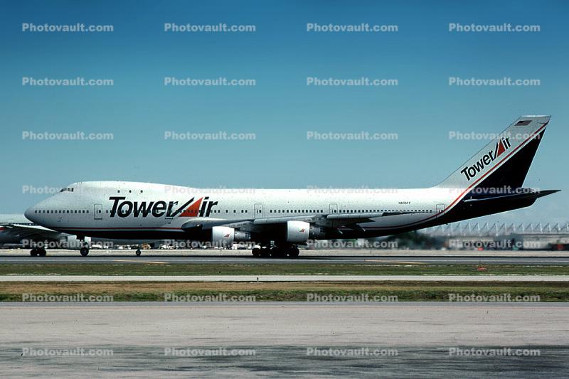 N605FF, Tower Air, Boeing 747-136, 747-100 series, JT9D