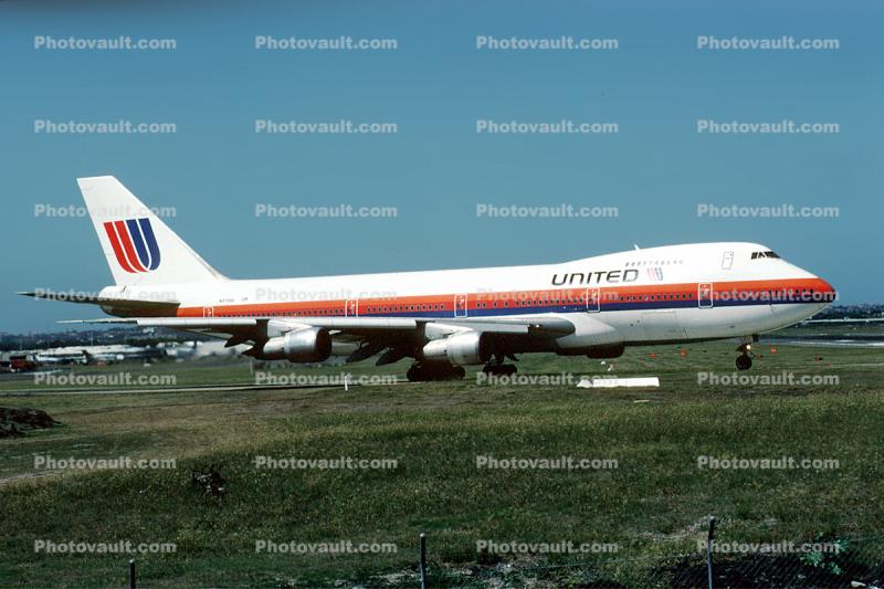 N4735U, United Airlines UAL, Boeing 747-122, 747-100 series