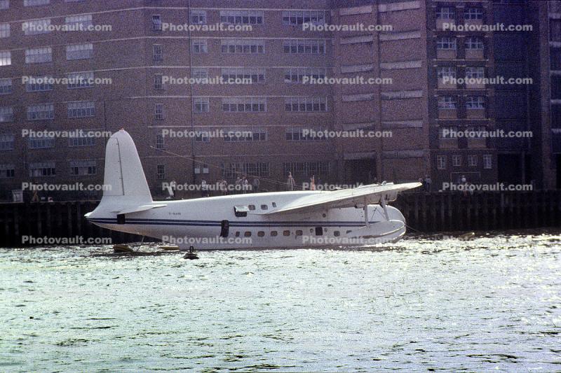 G-BJHS, Short S-25 Sunderland Mk V, River Thames, August 6, 1982, 1980s