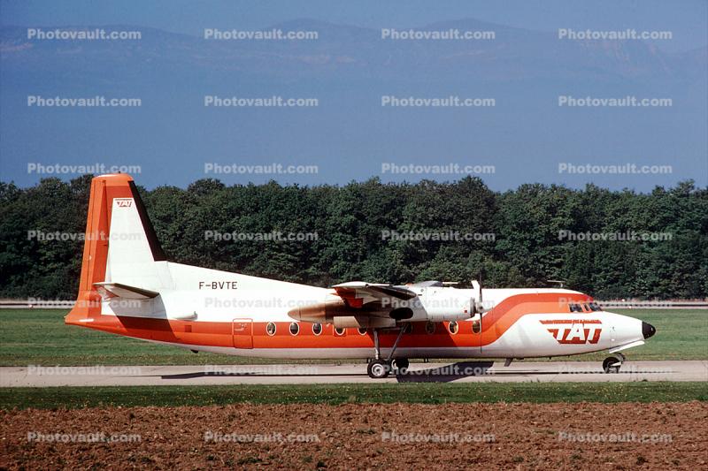 F-BVTE, F-27-200, TAT, Touraine Air Transport, Airlines, 1978, 1970s