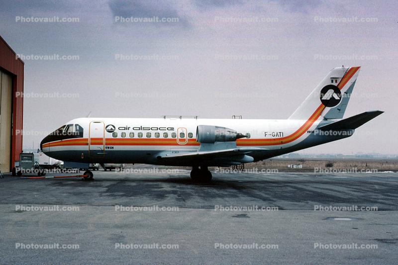 F-GATI, Air Alsace, VFW-814, 1979, 1970s, milestone of flight