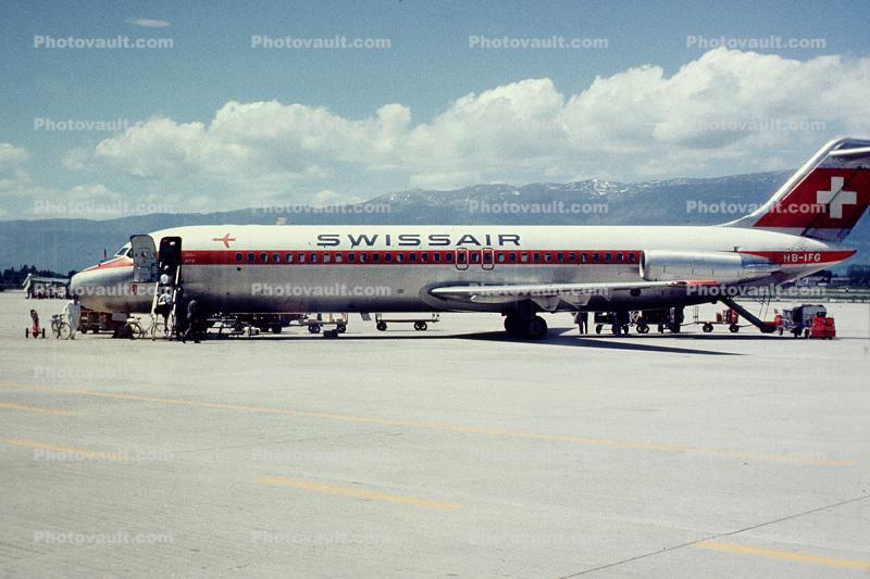 HB-IFG, SwissAir, McDonnell Douglas DC-9-32, Valais, JT8D