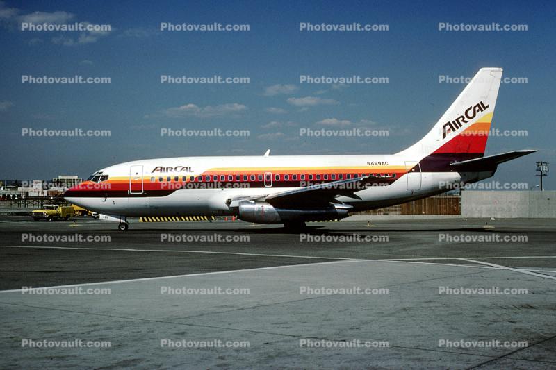 N469AC, AirCal, Boeing 737-293, Air California ACL, 737-200 series, JT8D-7A, JT8D, 1987, 1980s