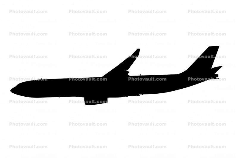 Airbus A330 silhouette, shape, logo
