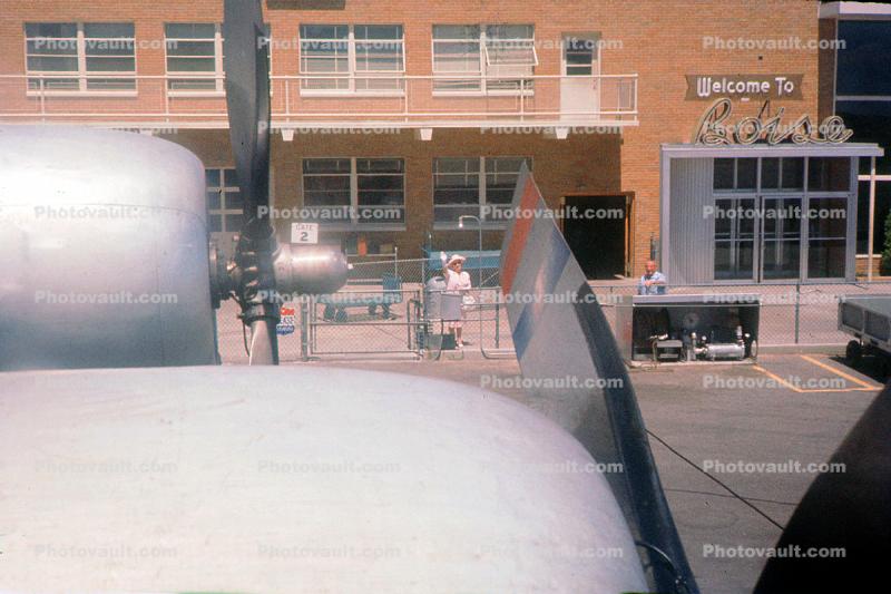 Propeller, spinner, Boise Air Terminal, (Gowen Field), Idaho, 1960, 1960s