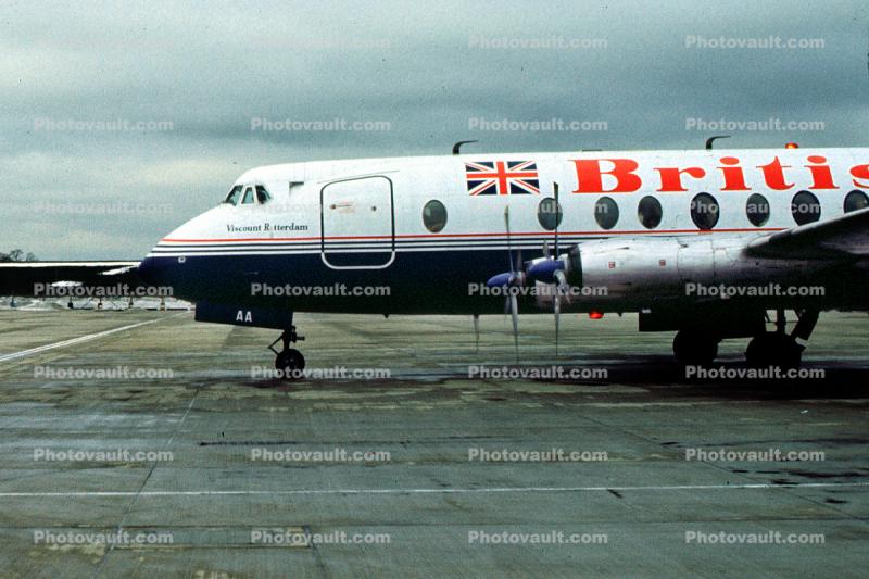 G-AOYN, British Air Ferries, BAF, Vickers 806 Viscount, Viscount Rotterdam