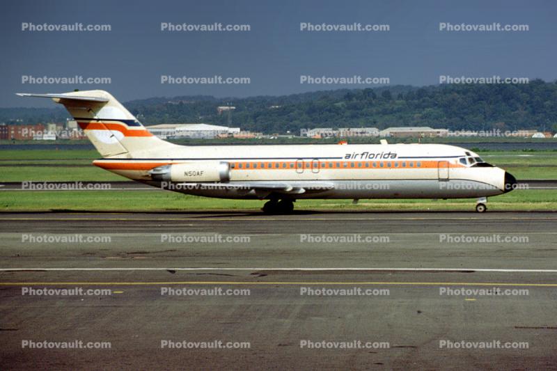 N50AF, Air Florida FLZ, Douglas DC-9-15RC, JT8D-7B, JT8D, Sun Pacific