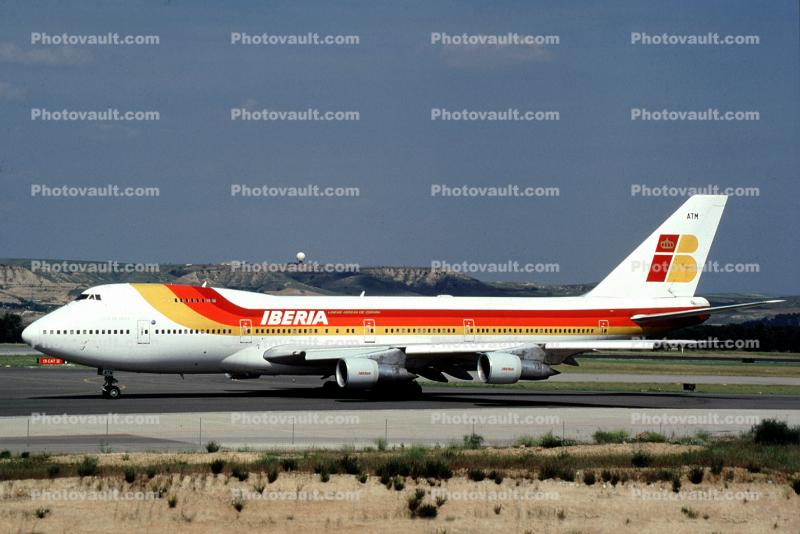 TF-ATM, Iberia Airlines, Boeing 747-256B, 747-200 series, ATM, JT9D-7Q3, JT9D