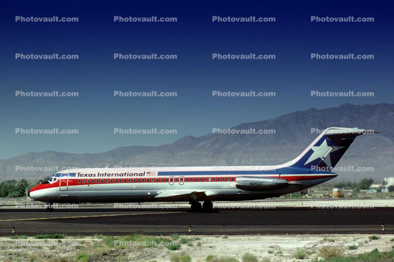 N3513T, Douglas DC-9-32, Texas International Airlines TIA, August 31 1980, JT8D-15 s3, JT8D, 1980s