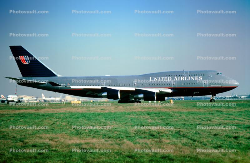 N127UA, Boeing 747-422, United Airlines UAL, PW4000, 747-400 series