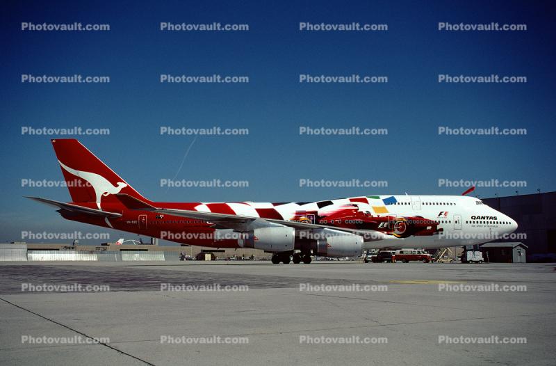 VH-OJC, Boeing 747-438, Qantas, RB211-524G, RB211, LAX