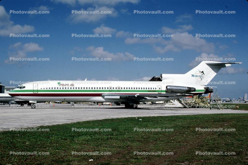 N808MA, Florida Marlins Baseball Team Plane, (Miami Marlins), Boeing 727-231, Miami Air International, JT8D-15A s3, JT8D, Airstair, 727-200 series