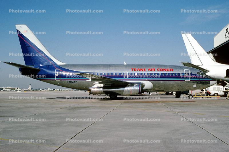 N464AC, TransAir Congo, Boeing 737-293, 737-200 series, JT8D, JT8D-7A