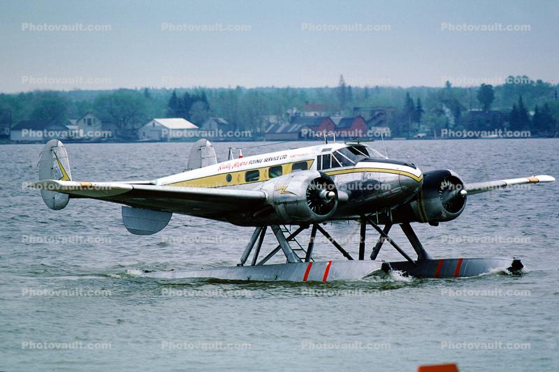 C-FRYL, Rusty Myers Flying Service Ltd., Beech D18S float plane, 1981, 1980s, milestone of flight