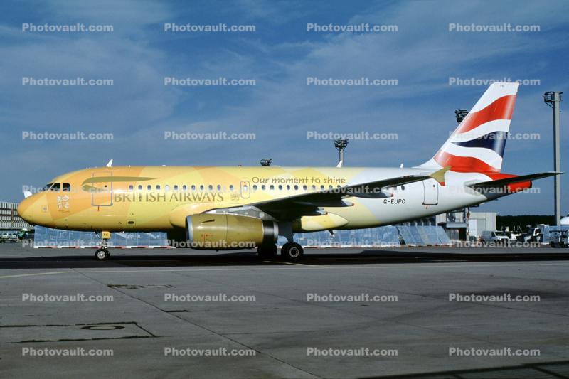G-EUPC, Airbus A319-131, A319 series, British Airways BAW, Olympic Torch Relay