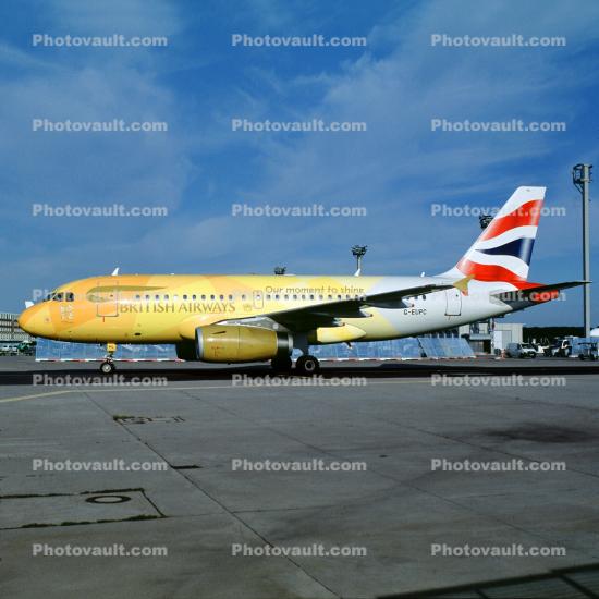 G-EUPC, British Airways BAW, Airbus A319-131, A319 series, Olympic Torch Relay