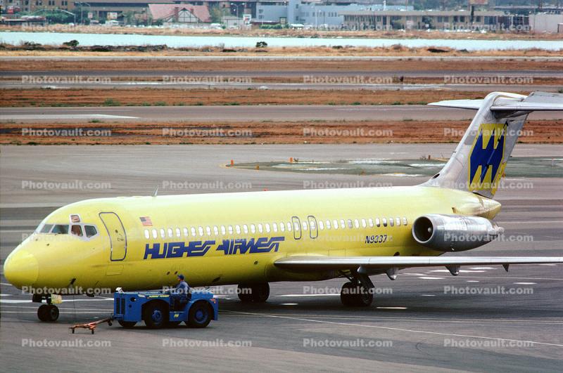 N9337, Hughes Airwest, Yellow Banana, Douglas DC-9-31, JT8D-9A s3, JT8D