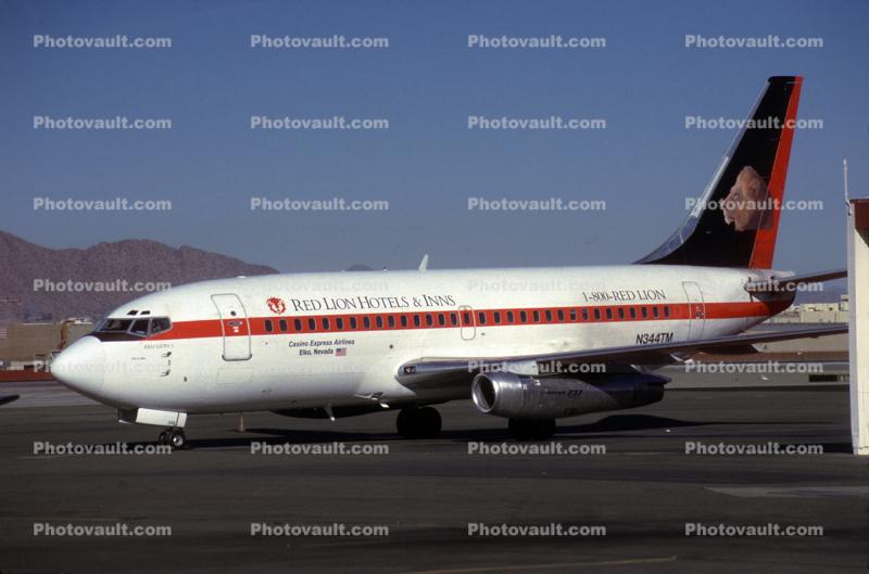 N344TM, Casino Express Airlines, Red Lion 1, 737-200 series, Boeing 737-282