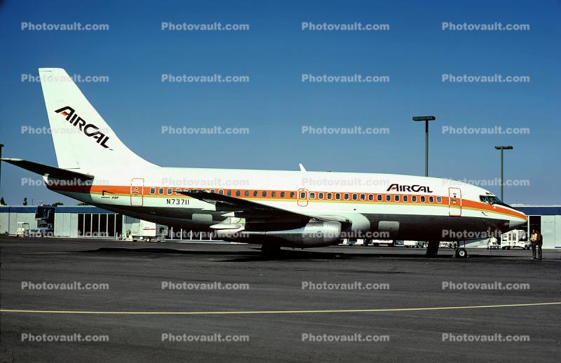 N73711, Boeing 737-297, 737-200 series, JT8D-9A, JT8D, Aloha Airlines, Funjet